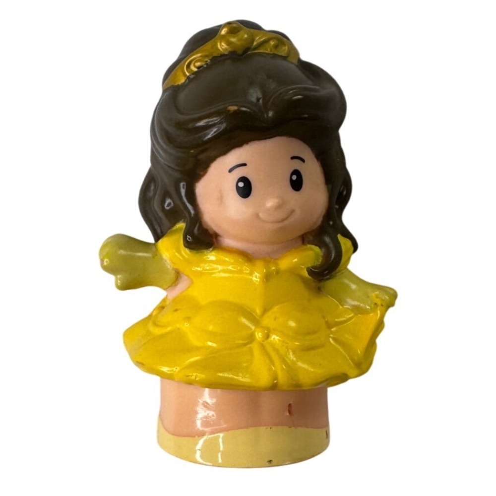 Fisher Price Little People Disney Princess Belle Yellow Dress Figure 2014 Mattel